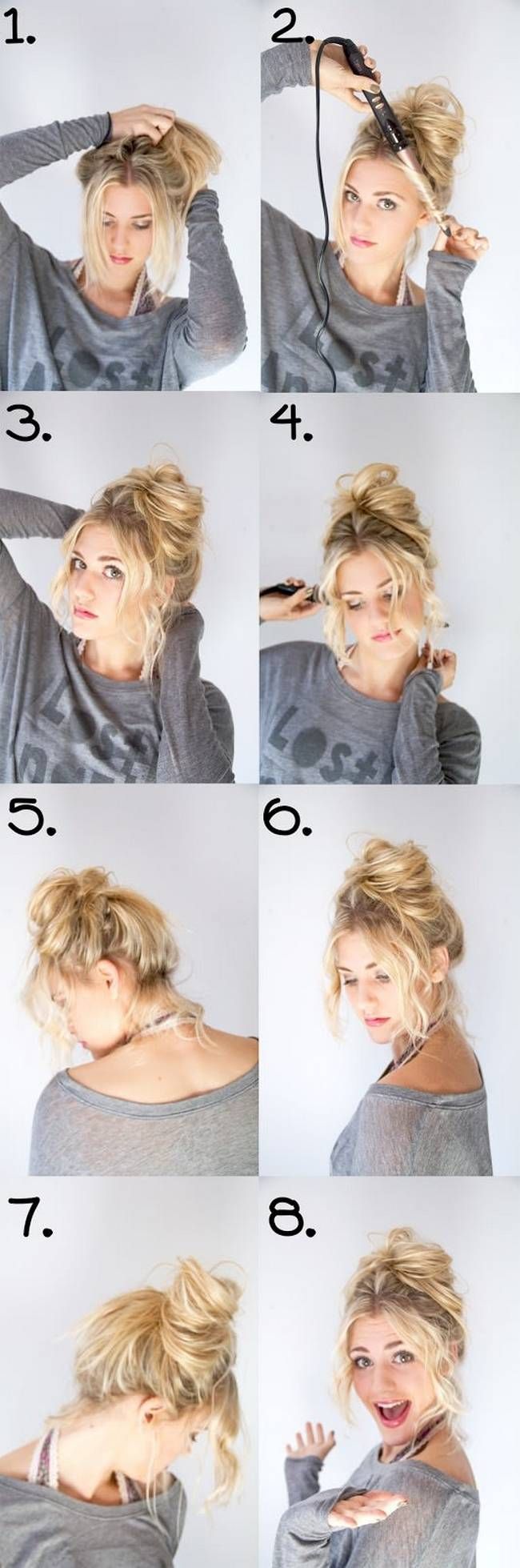 Upper bun with side part