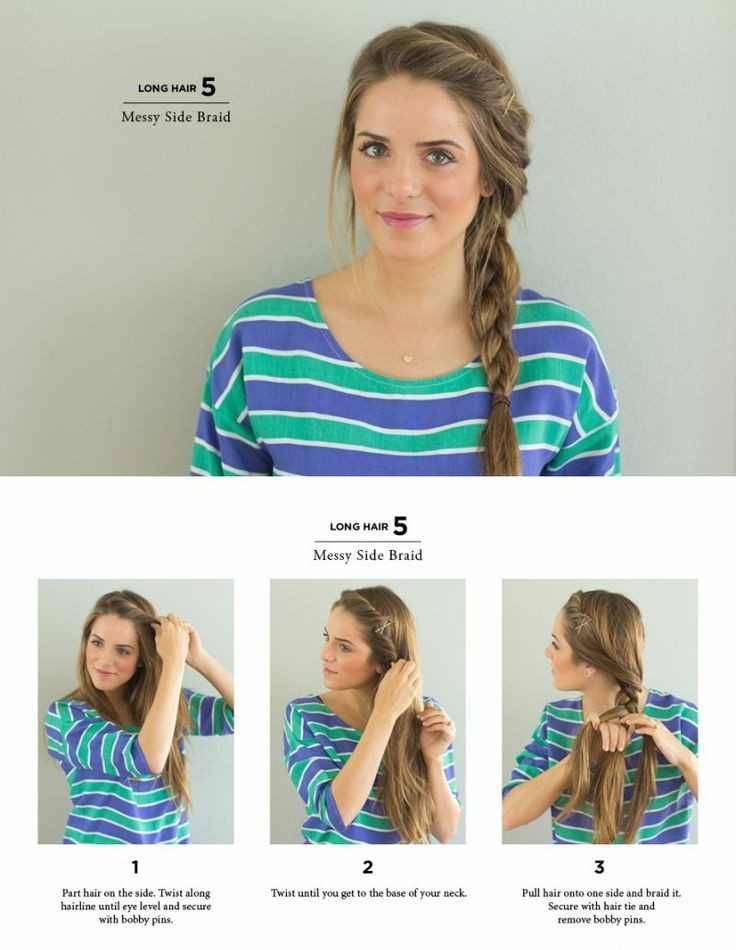 Cute side braid ponytail for long hair