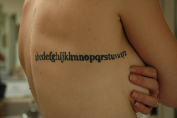 Alphabet tattoo