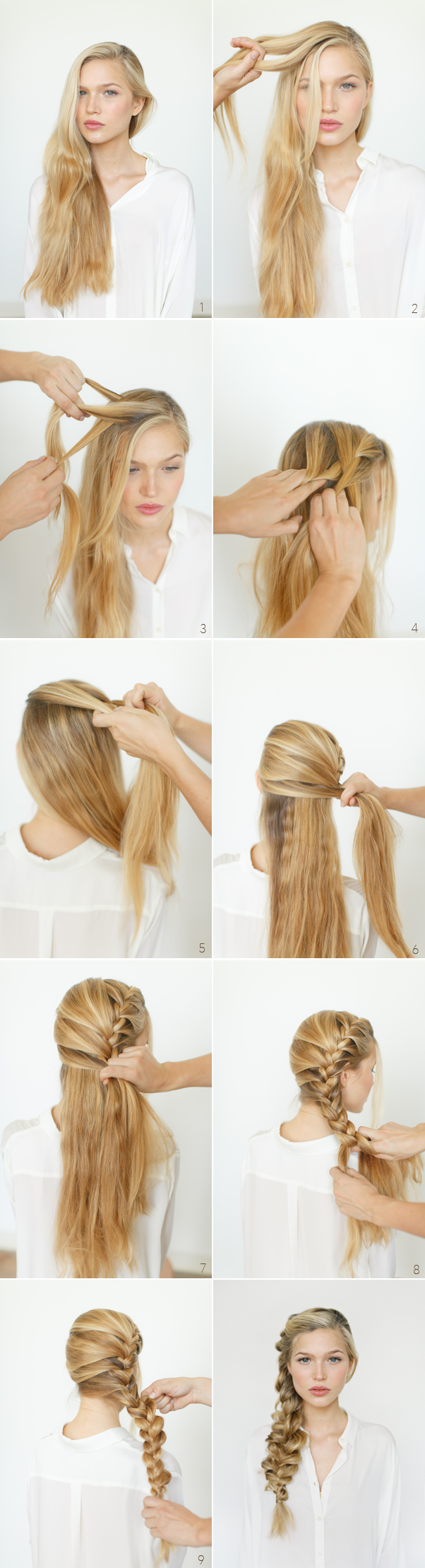 Romantic tutorial for loose side braids