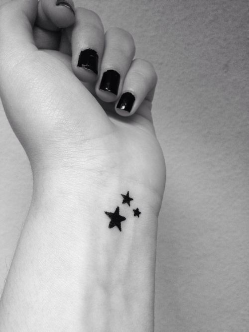 Star tattoos on the wrist