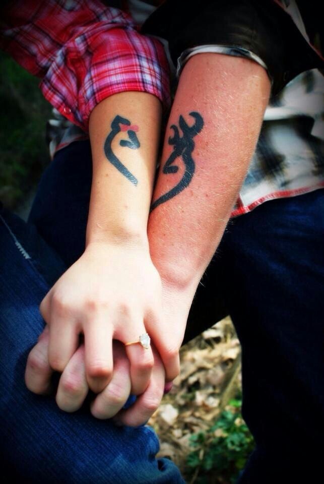 Simple couple tattoo