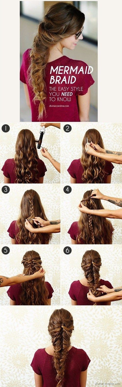 Easy mermaid braid over