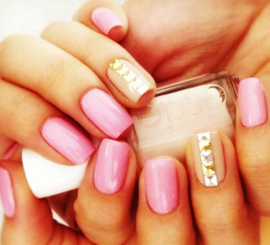Gently embellished nail design