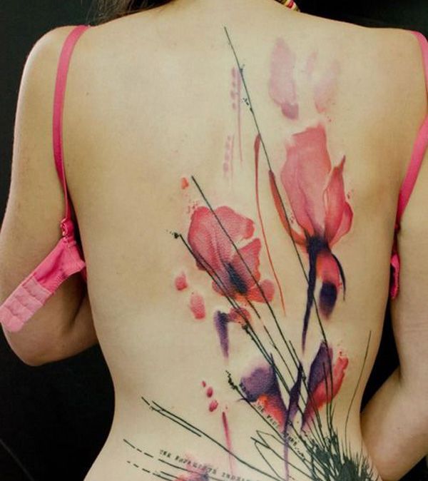 Watercolor Flower Tattoo