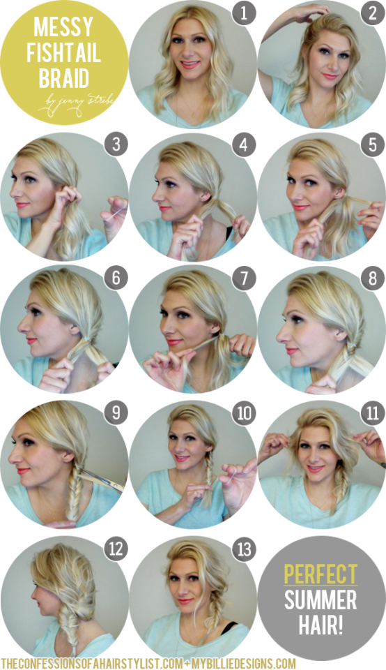 Fishtail braid pony tutorial