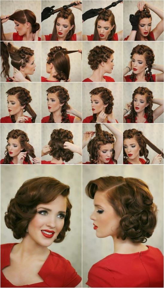 Vintage curly hairstyle