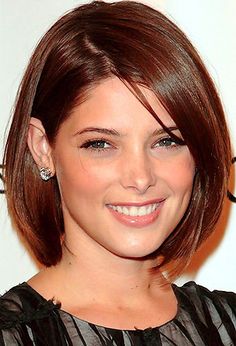 Sleek bob hairstyle for heart-shaped faces