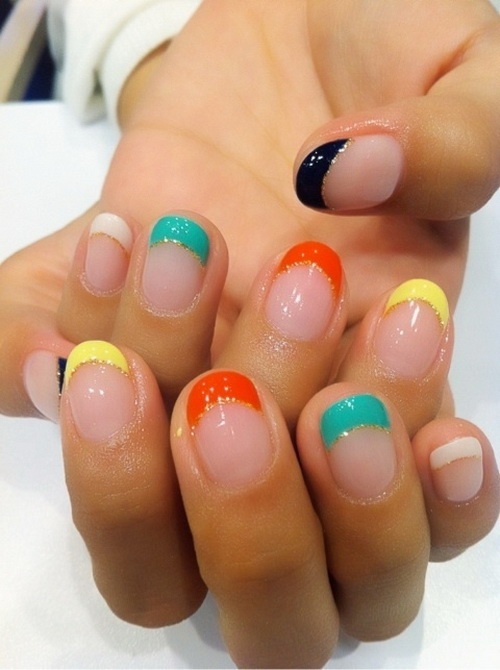 Simple colored nails