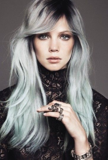 Colored hairstyle for long hair