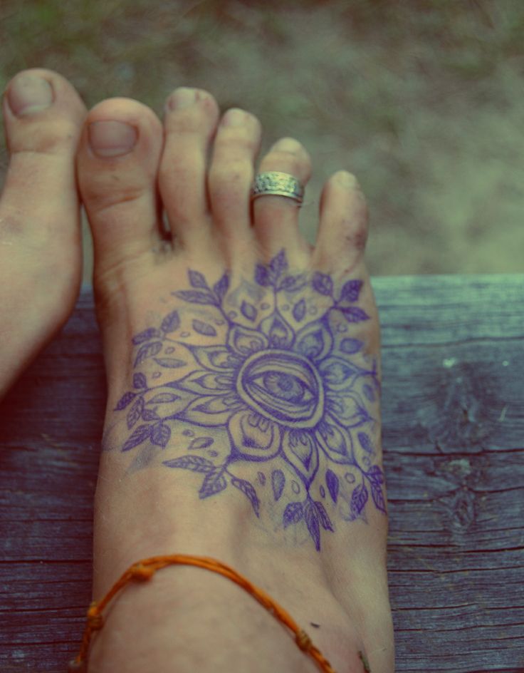 Plant foot tattoo