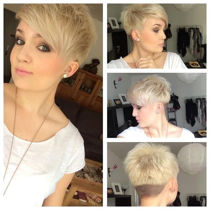 Short, pointy hair with side bangs