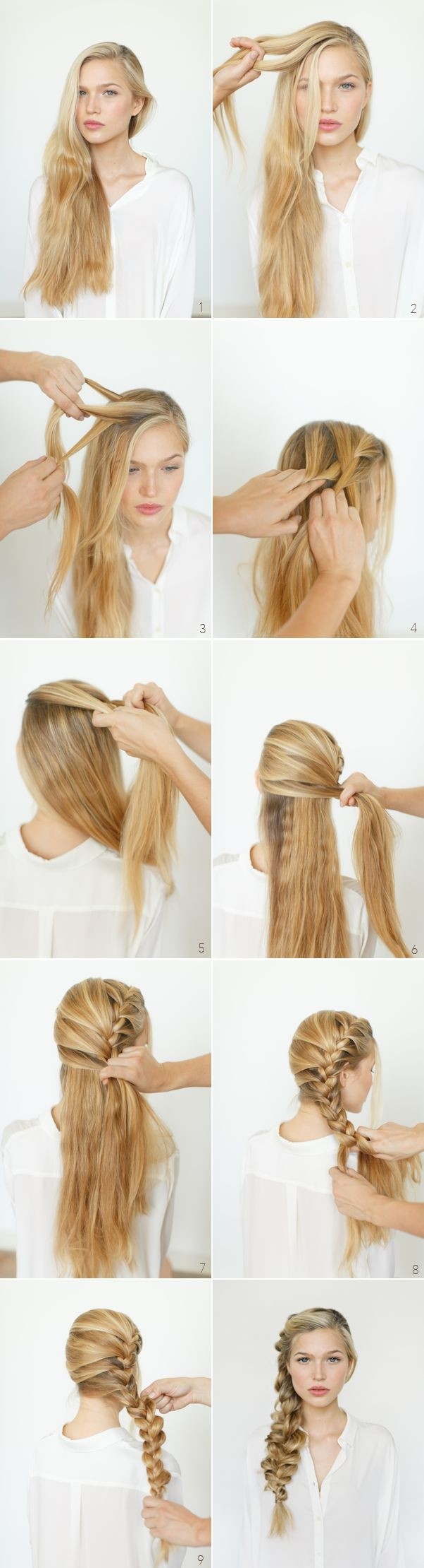 Messy Side Braided Ponytail Hairstyle Tutorial