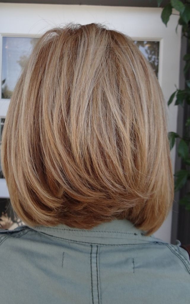 Layered bob haircut