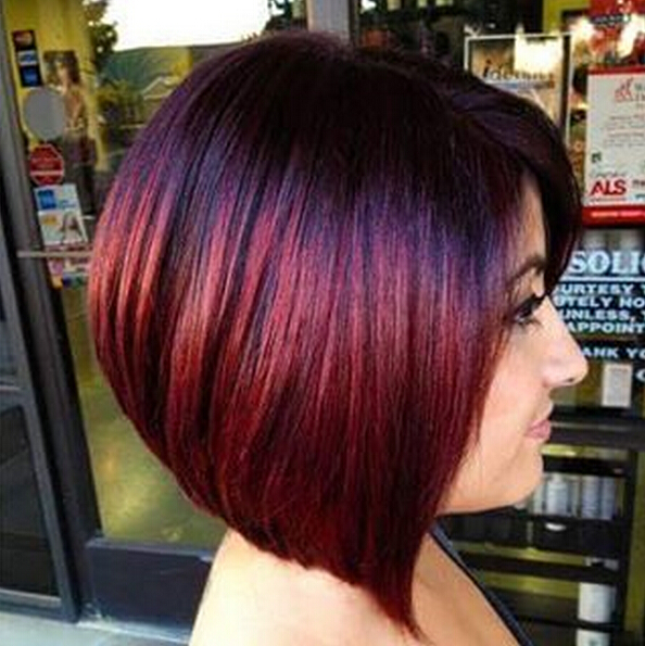 Short bob haircut for red hair