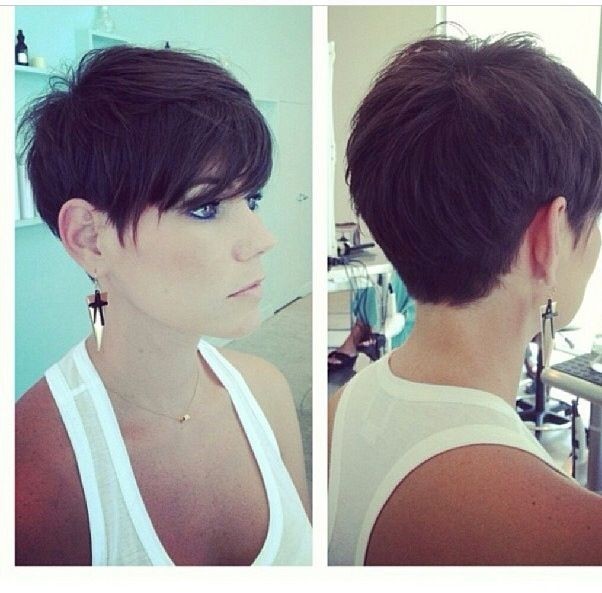 Short pixie haircut for black hair