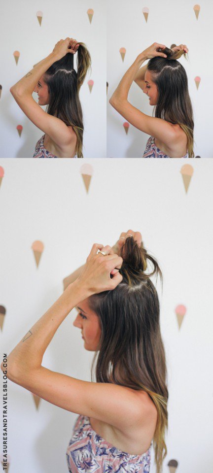 Half Bun hairstyle tutorial