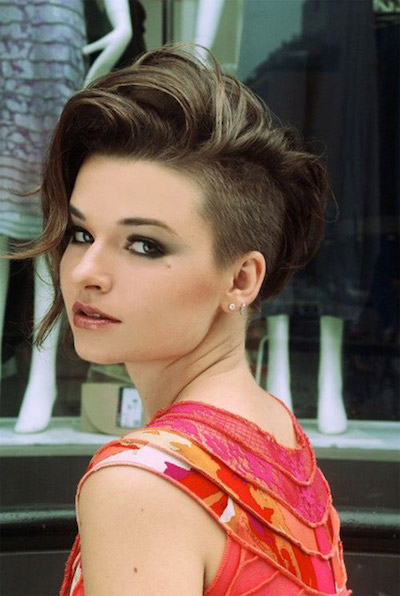 Short fauxhawk hairstyle