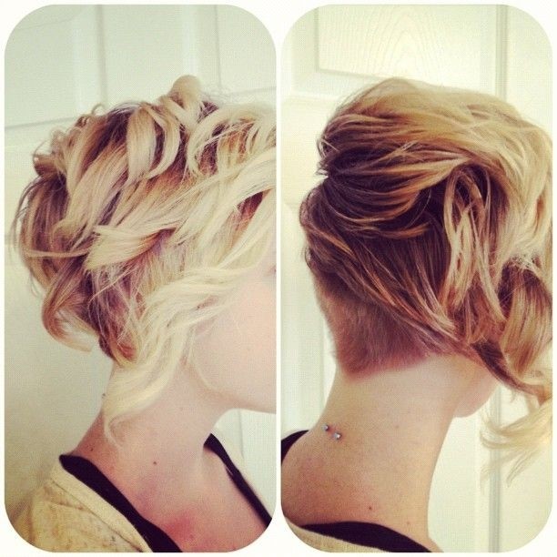 Cool short undercut with curls