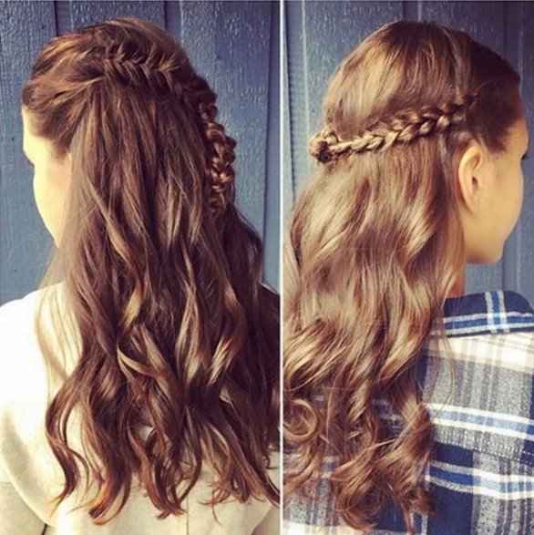 Half Up Half Down hairstyle for long hair