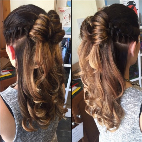 Fast half up half down hairstyle