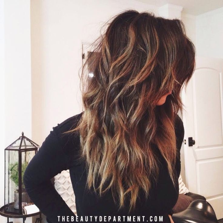 Middle layer haircut for ombre hair