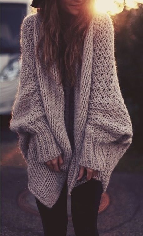 Oversized slouchy knit sweater