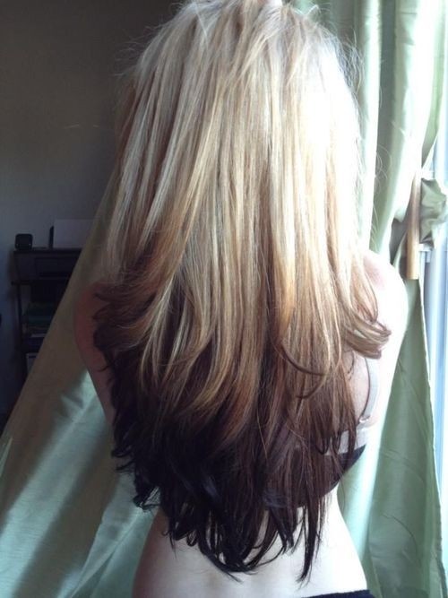 Nice long hairstyle for ombre hair