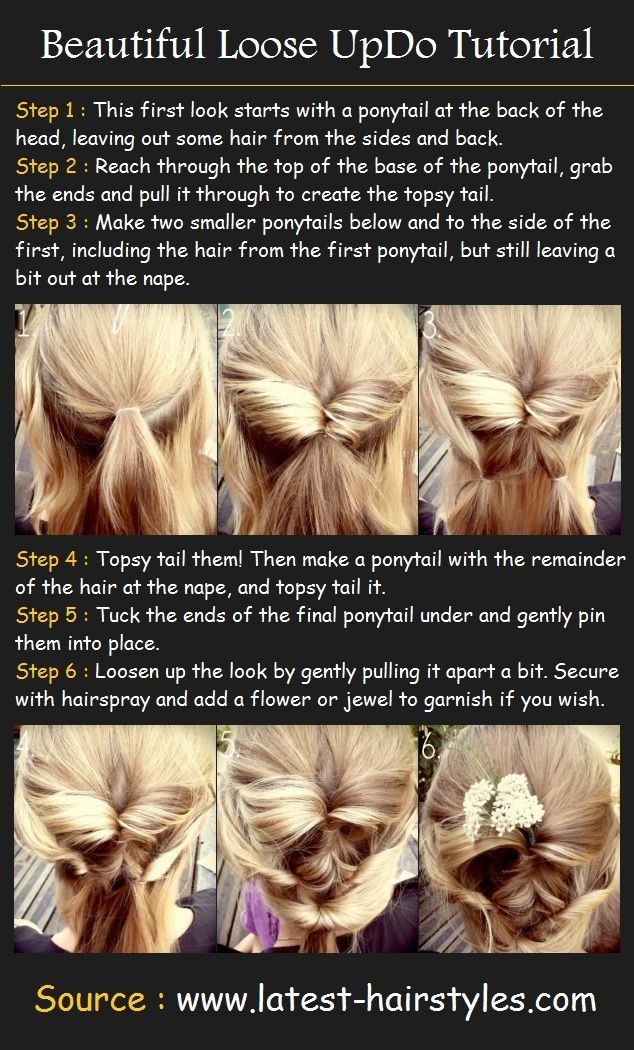 Nice loose updo tutorial