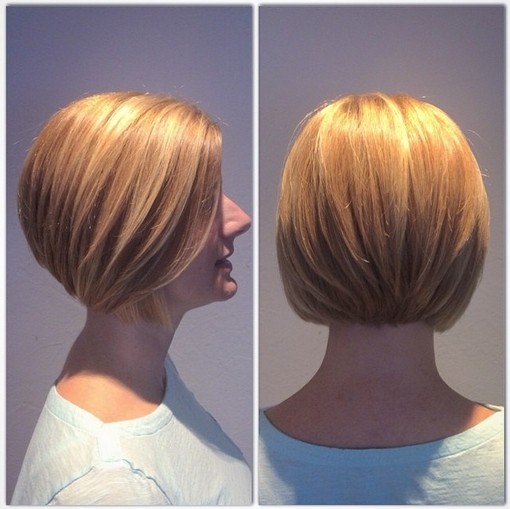 Classic bob hairstyle for blonde hair