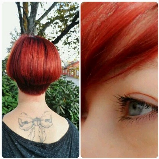Bob hairstyle for red hair