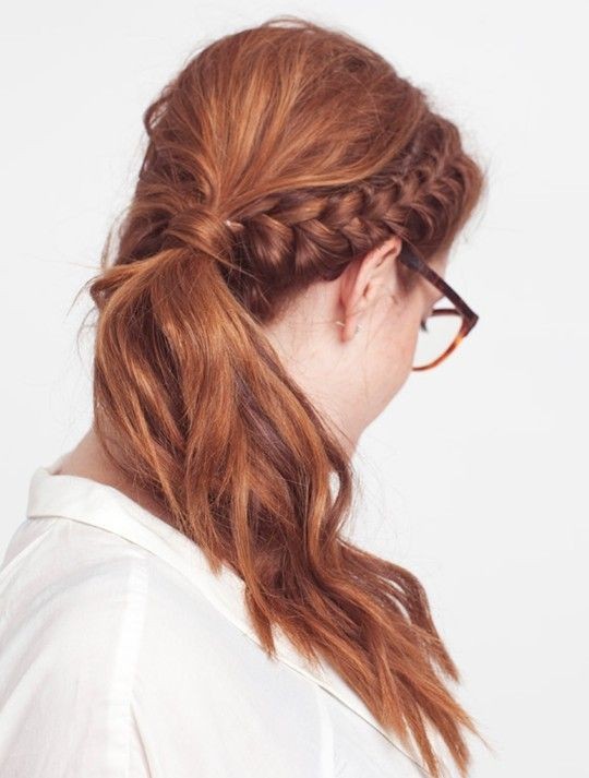 Side ponytail with braid