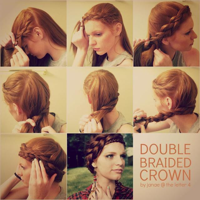 Tutorial for double braided crown hairstyles