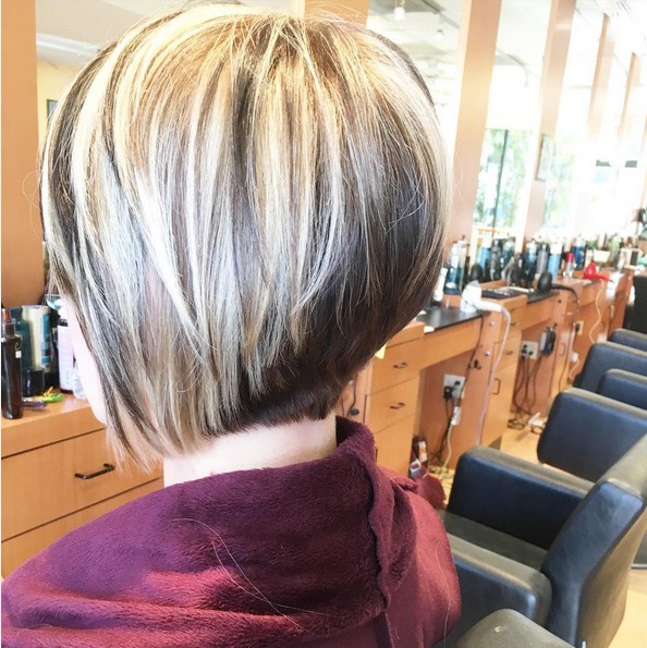 Stacked Bob Hairstyle for Women Over 40