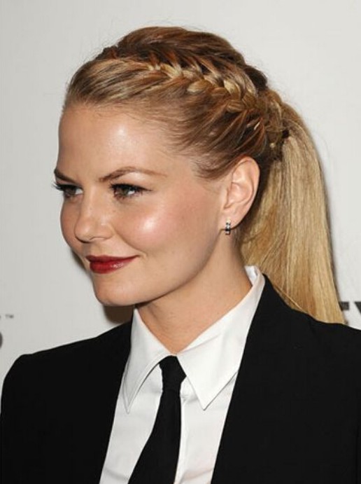 Simple French braided ponytail