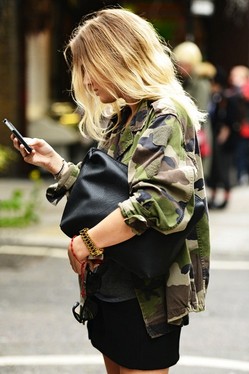 Military trend inspiration for spring 2014, camouflage jacket