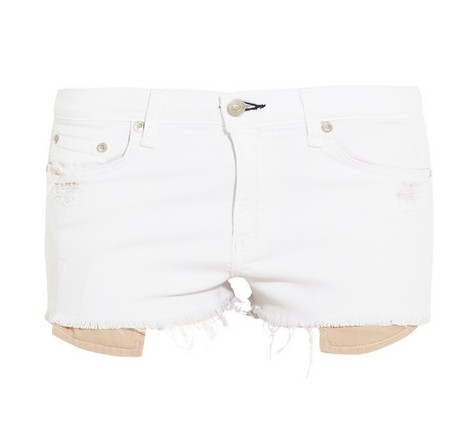 Rag & Bone The Mila mid-rise shorts made of twill, white