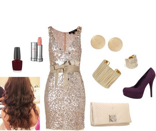 Formal outfit idea for an evening, the sequin cocktail dress