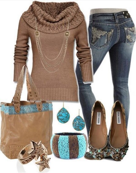 Brown's outfit, ethnic style accessories