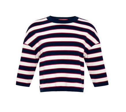 Valentino striped cotton jersey top, striped sweater