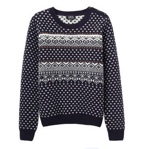 A.P.C. Chamonix sweater black and white sweater