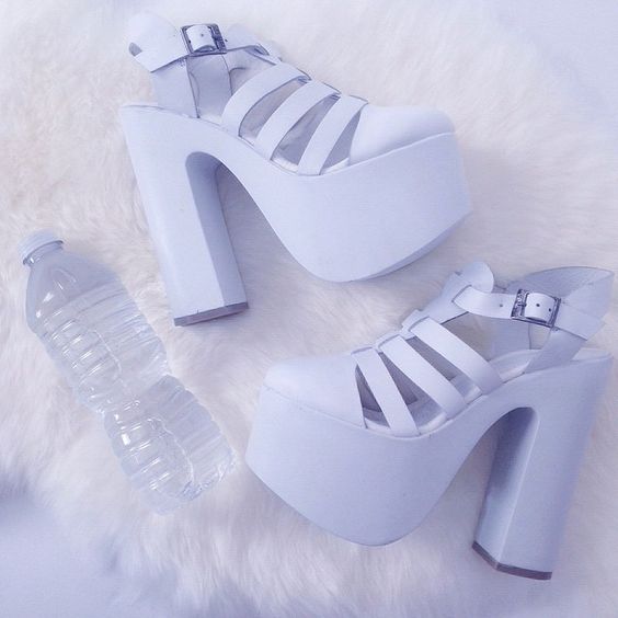 Pastel blue platform