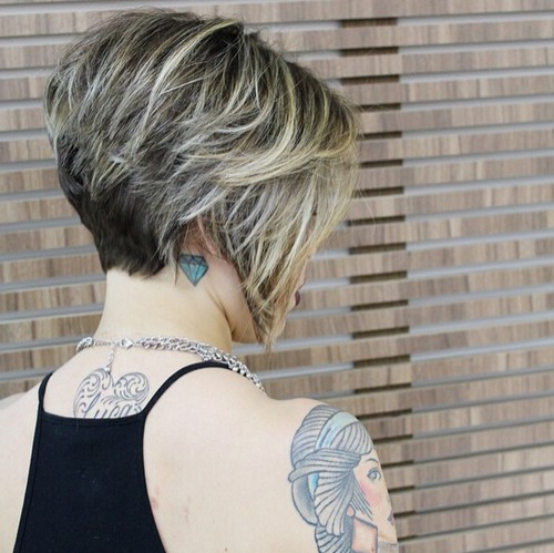 Short bob hairstyle for women over 40