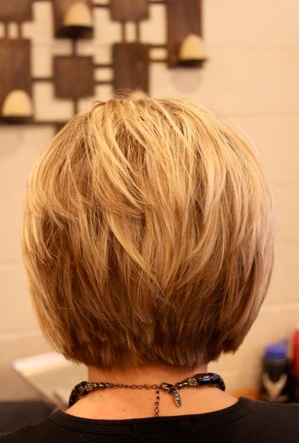 Rear view of A-Line Bob Haircut