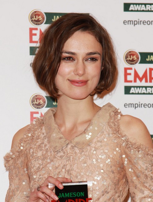 Keira Knightley Short Hairstyle - Simple short haircut for women