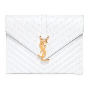 Monograms Saint Laurent white leather bag