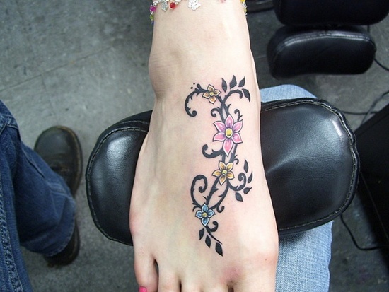 Foot tattoo ideas for girls