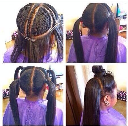 Creative black hairstyle for little girls "width =" 400