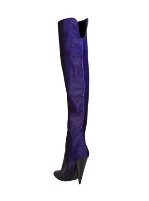 Rear view of Tom Ford Ombre calf hair over the knee boots