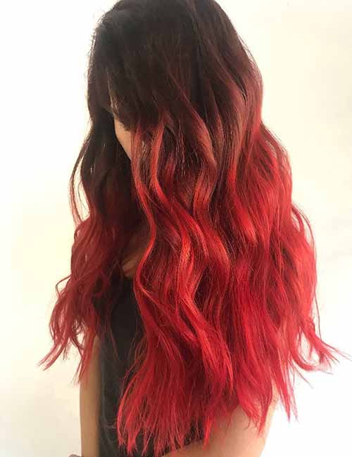 Hair color trends for 2018: red ombre hairstyles